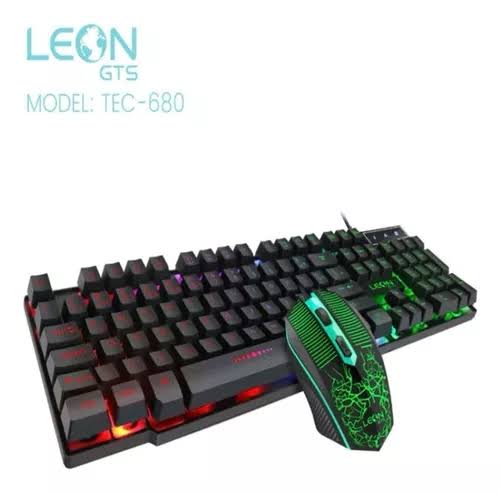 Kit teclado e mouse gamer led rgb usb Leon Tec-680 - Imagem 6