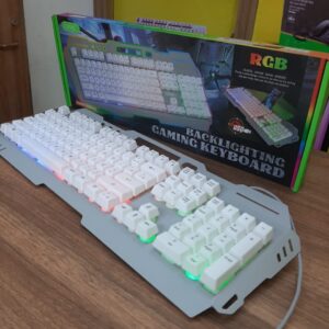 Teclado Gamer Branco com Led Tec-862