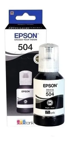 REFIL DE TINTA EPSON 504 PRETO T504120 ORIGINAL