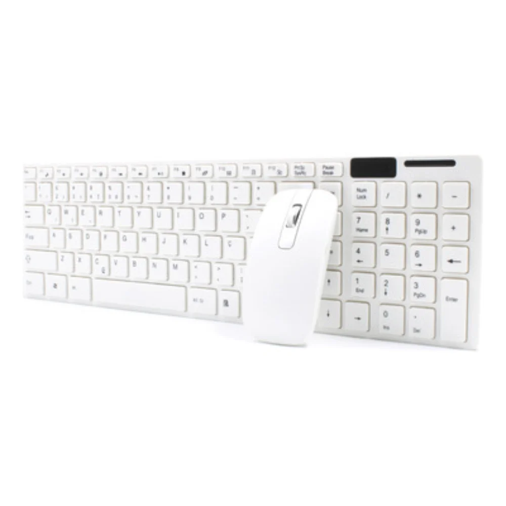 Kit Teclado E Mouse S/ Fio Knup Kp-te123 Branco - Imagem 4