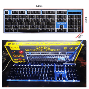 Teclado mecânico retroiluminado para jogos Aoas M500 64234 Shine Keyboard Color Black