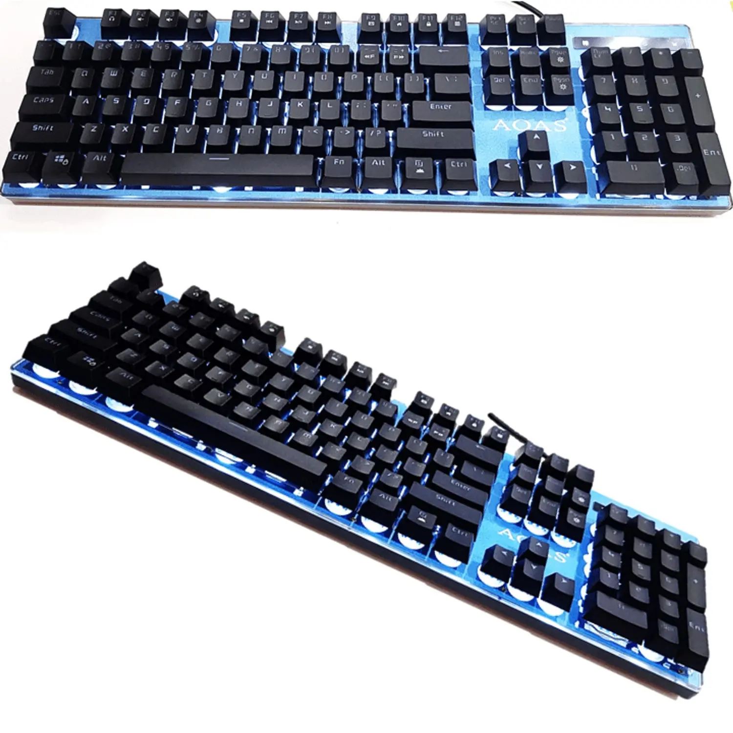 Teclado mecânico retroiluminado para jogos Aoas M500 64234 Shine Keyboard Color Black - Imagem 4