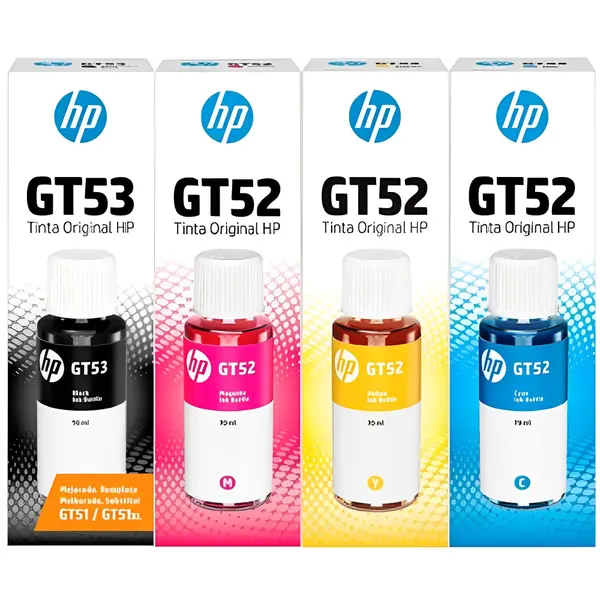 Hp Gt53 Gt52 kit 4 unidades combo preto, ciano, magenta e amarelo - Imagem 4