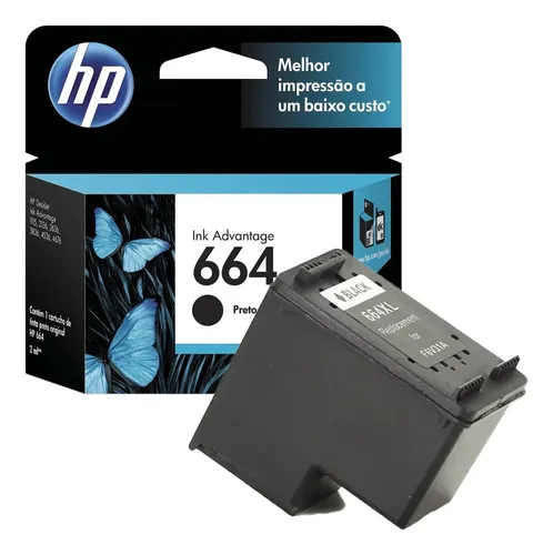 CARTUCHO HP 664 PRETO 2ML ORIGINAL