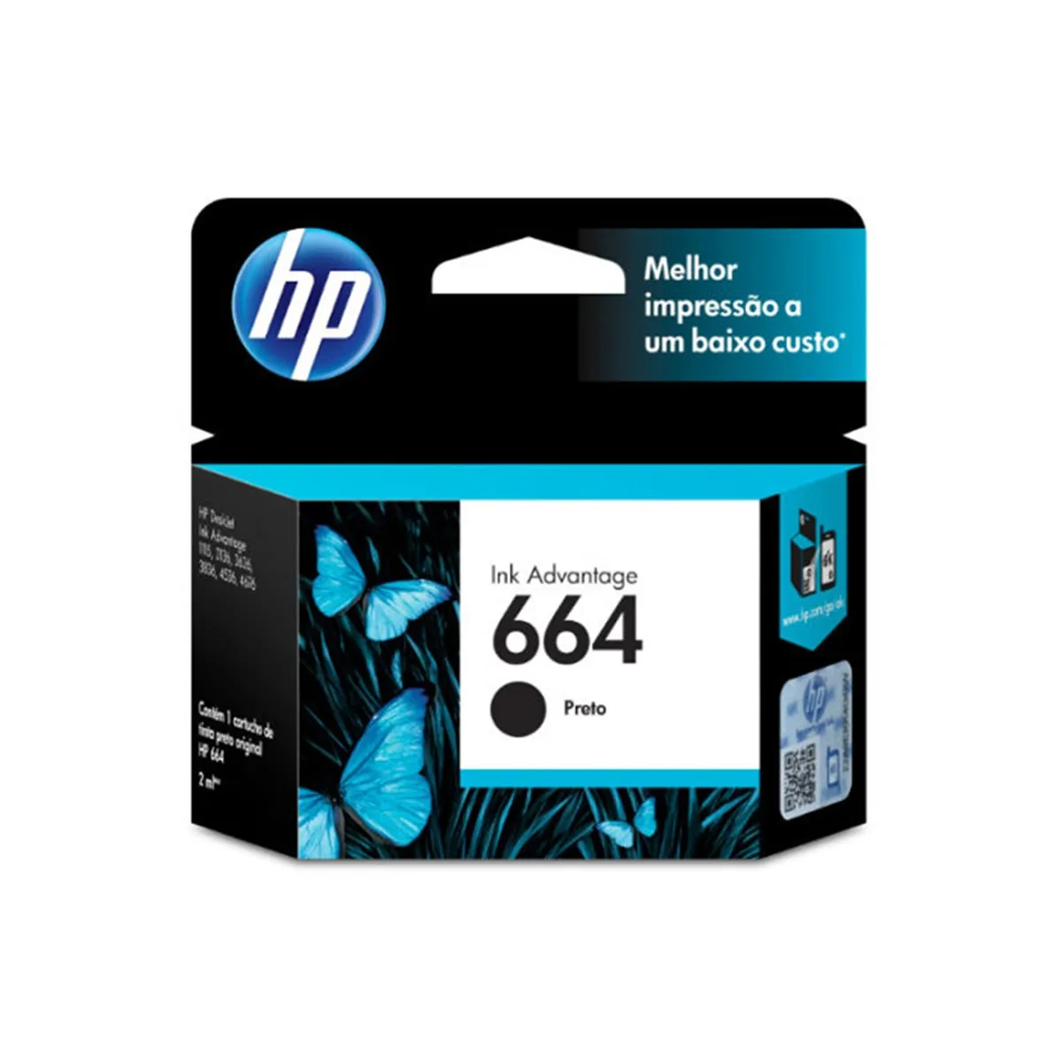 CARTUCHO HP 664 PRETO 2ML ORIGINAL - Imagem 3