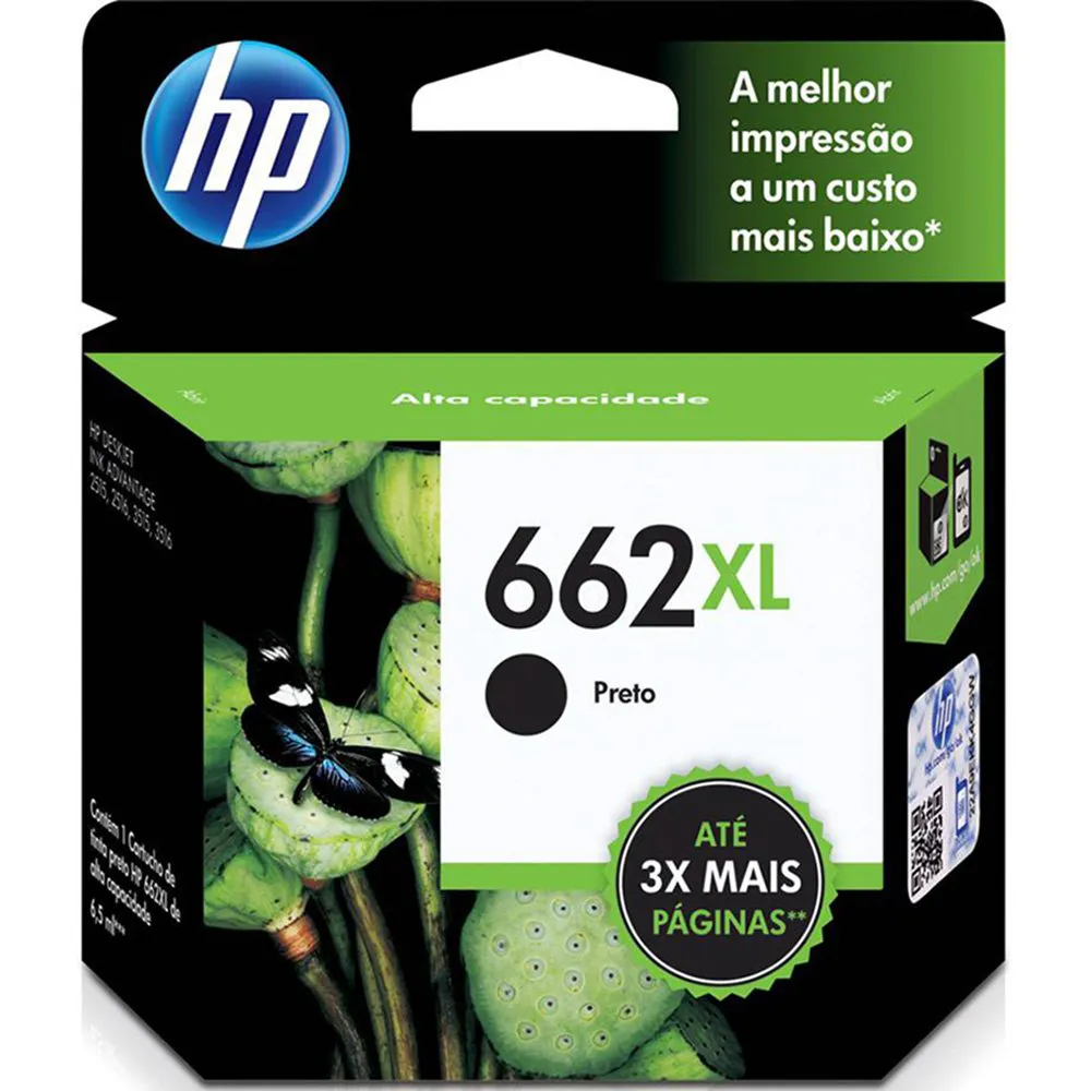 CARTUCHO HP 662 XL PRETO 6.5ML ORIGINAL - Imagem 3