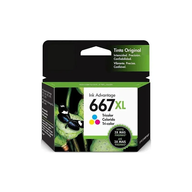 CARTUCHO HP 667 XL COLOR 8ML ORIGINAL - Imagem 3