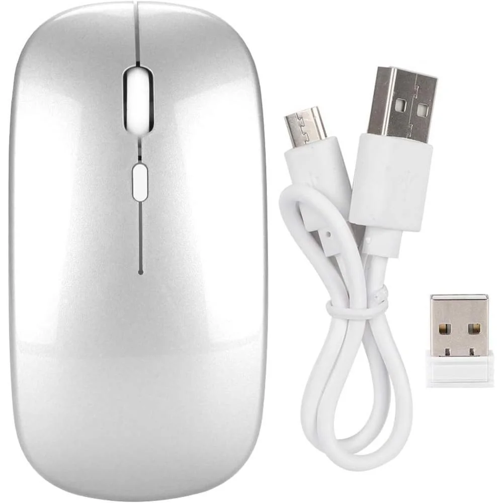 Mouse Sem Fio Recarregável Ms04a Agold Cor Prateado - Imagem 4