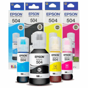 Kit Com 4 Tintas Epson T504 Tinta Amarelo Ciano Magenta Black