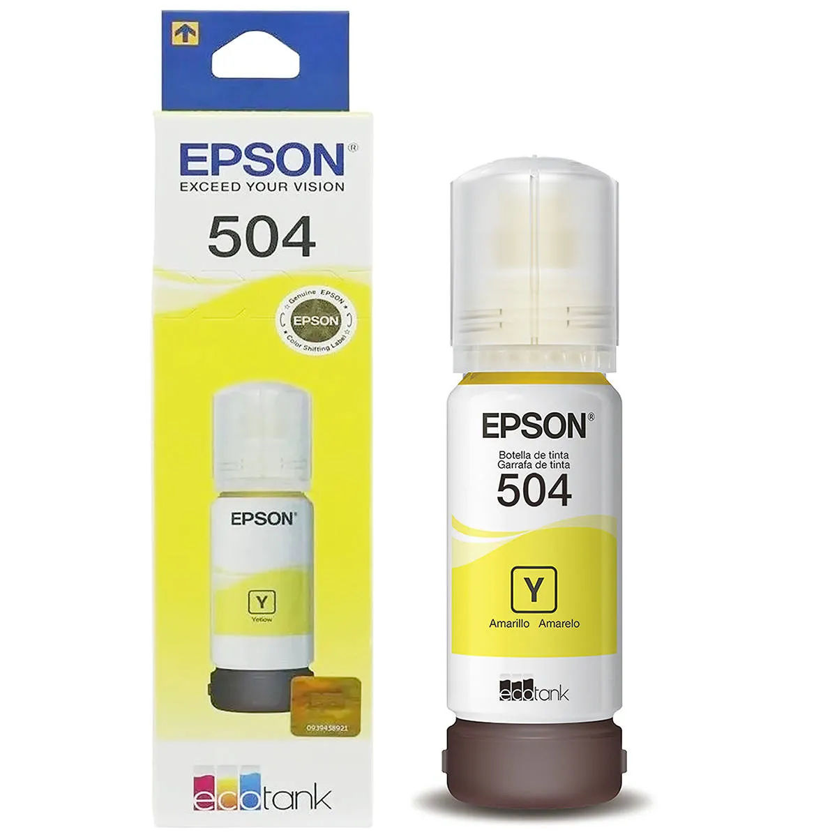 REFIL DE TINTA EPSON 504 AMARELO T504420 ORIGINAL
