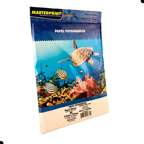 PAPELFOTOGRAFICO A4 MICRO S/Brilho 260g com 20 Folhas- masterprint