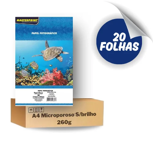 PAPELFOTOGRAFICO A4 MICRO S/Brilho 260g com 20 Folhas- masterprint - Imagem 4