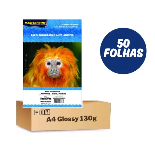 Papel Fotográfico, A4, Glossy, Adesivo 130 g com 50 folhas, Masterprint, - Imagem 3