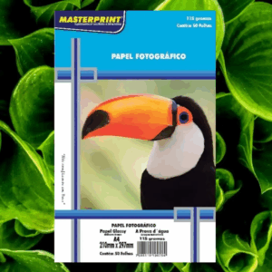 Papel Fotográfico Glossy Masterprint A4 115g 50 Folhas