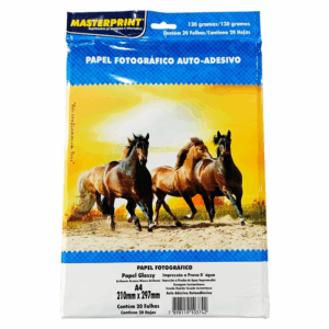 Papel Adesivo Fotográfico Glossy Masterprint 130g com 20 Folhas