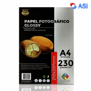 Papel Fotográfico 230gr com 50 folhas Glossy A4 Prova Dágua - X-COLOR