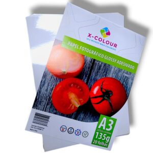 Papel Fotográfico Adesivo A4 Glossy 135gr - X-COLOR