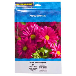 PAPEL FILME ADESIVO TRANSPARENTE 150G A4 C/10FLS MASTERPRINT