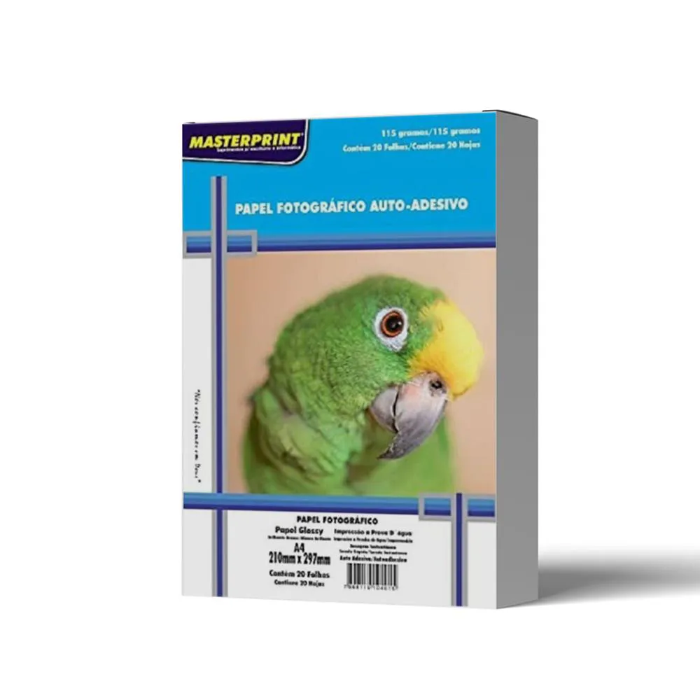Papel Fotográfico Adesivo 115g A4 Masterprint 20 Fls Glossy - Imagem 4