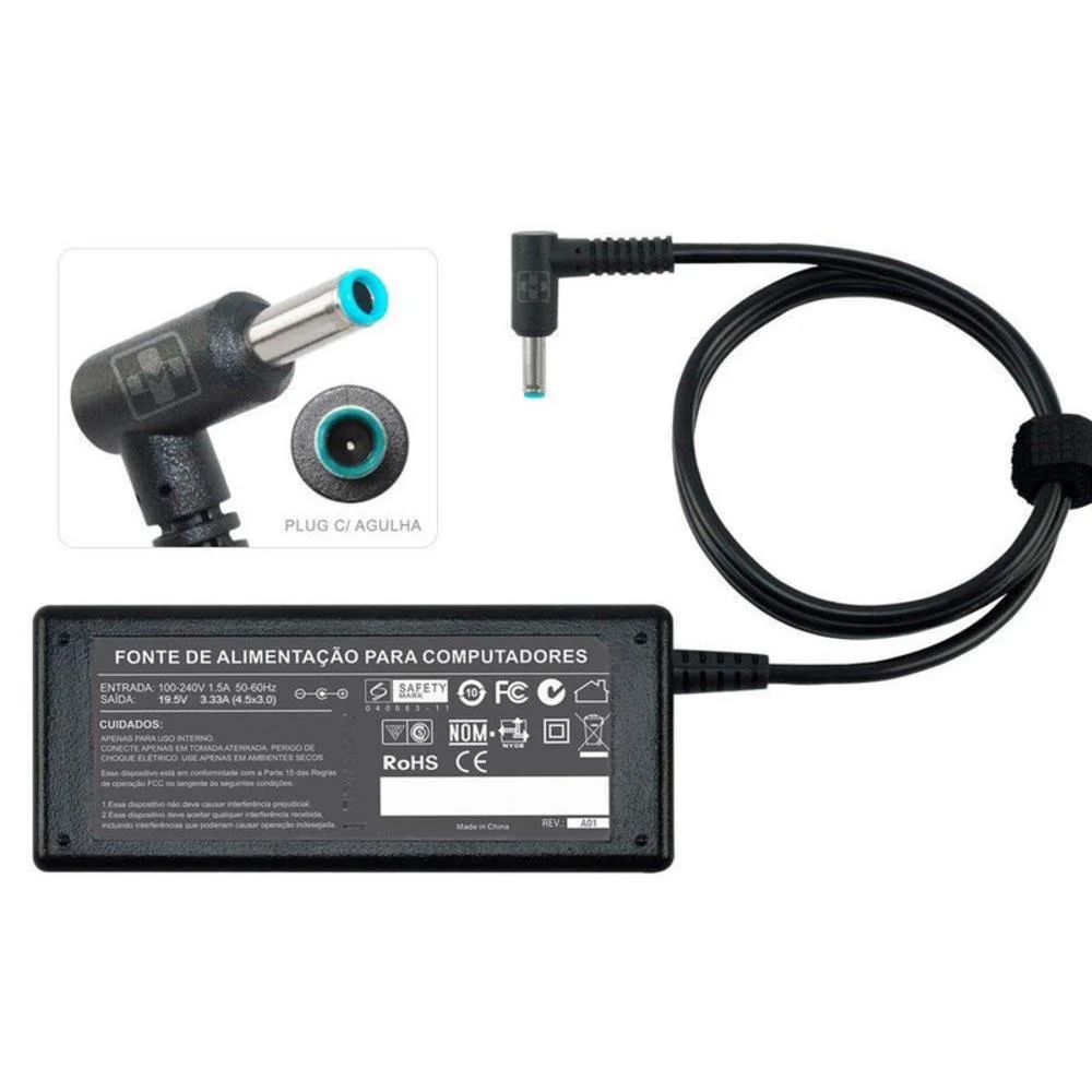 Fonte Carregador Para Hp Ultrabook Plug Azul (compativel) - Imagem 3