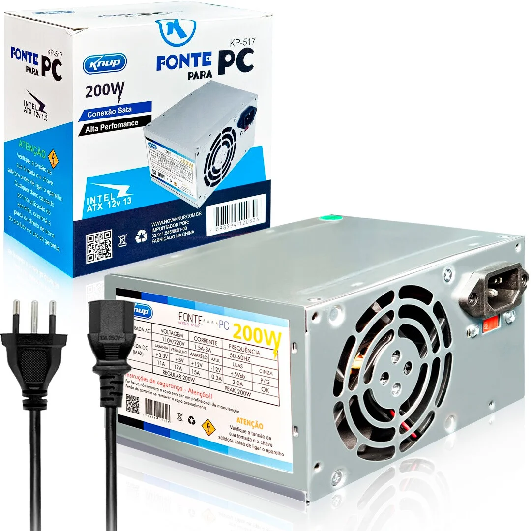 FONTE PARA PC ATX 200WTS KNUP - Imagem 3
