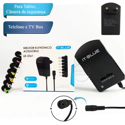 FONTE UNIVERSAL MINI 5 A 12 VOLTS IT-BLUE - Imagem 3