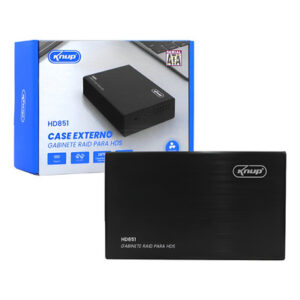 CASE HD EXTERNO ATE 40TB GABINETE RAID SUPORTA 2 HDs COM 20 TB CADA