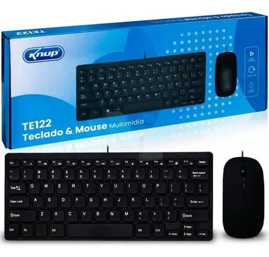 Kit Teclado e Mouse Knup KP-TE122 - USB - Preto