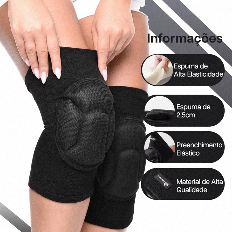 Joelheira de compressão e Tensora com gel de proteção para rótula LE-6115 - Imagem 3