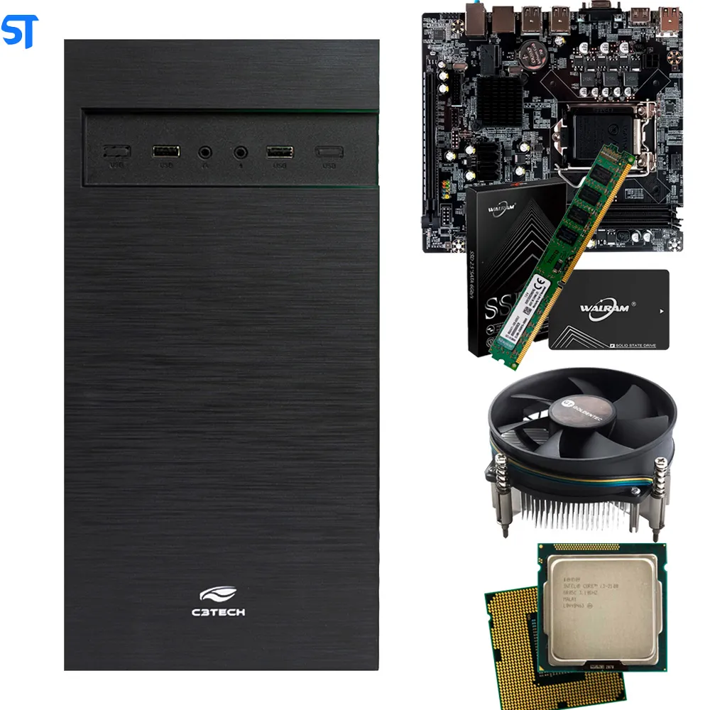 Computador  Cpu  intel core í3-2120  Ssd 120GB  4Gb memoria  Windows 10/Office/adobe (2 geraçâo) - Imagem 8