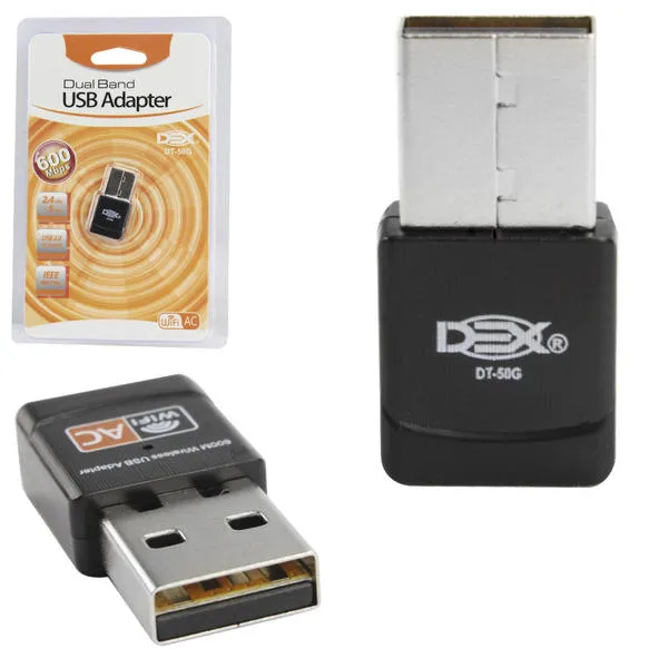 Adaptador Wifi Usb Dual Band 600mbps 4G e 5G