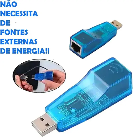 Adaptador Usb Para Rj45 Cabo De Rede Internet Pc Notebook 10/100 - Imagem 3