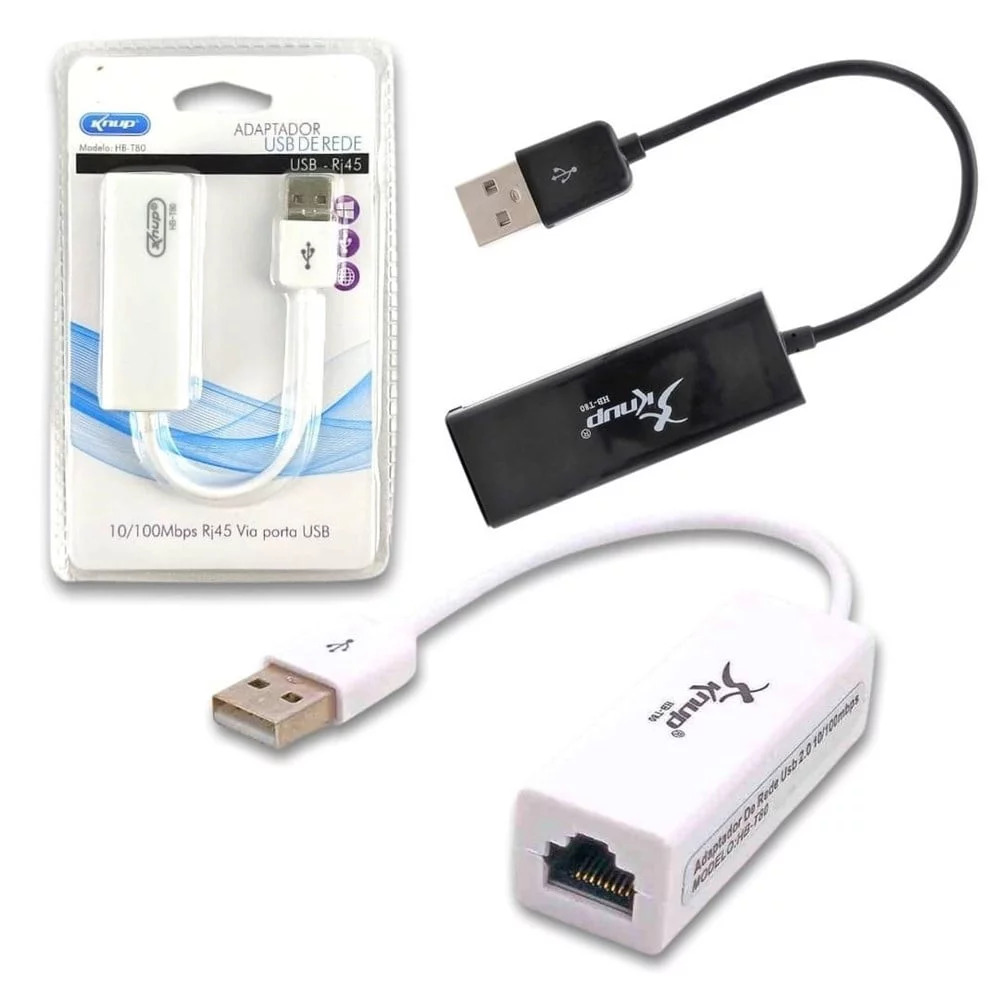 Cabo Conversor Knup Hb-t80 Usb 2.0 M X Rede Rj45 F 10/100 - Imagem 4