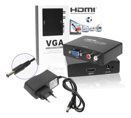 Conversor Adaptador VGA para HDMI com Áudio Rl ,