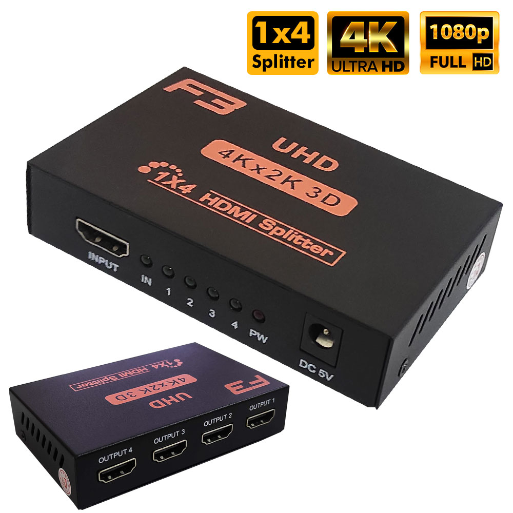 SPLITTER HDMI 1080P LELONG 1X4