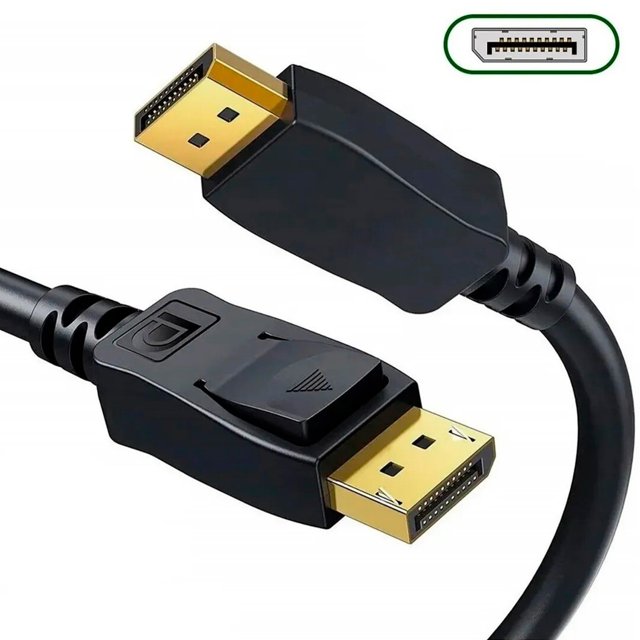 cabo DisplayPort x DisplayPort da marca Grasep com 1,5 m de comprimento. - Imagem 3