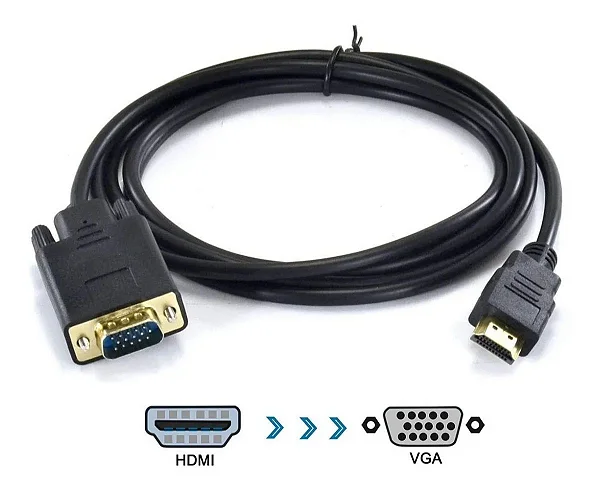 Cabo Conversor Hdmi Macho para Vga Macho 1.50 Metros - - Grasep - Imagem 3