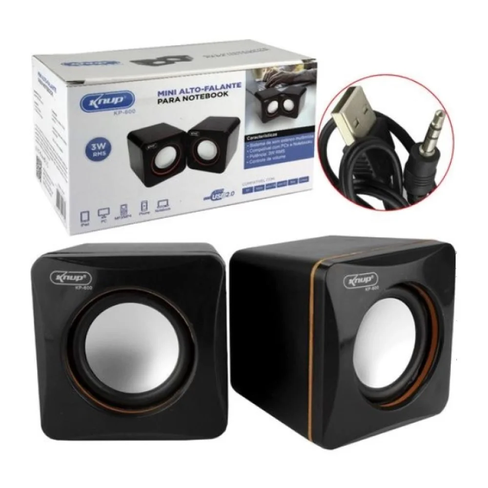 CAIXA DE SOM 2.0 KNUP 6W RMS
