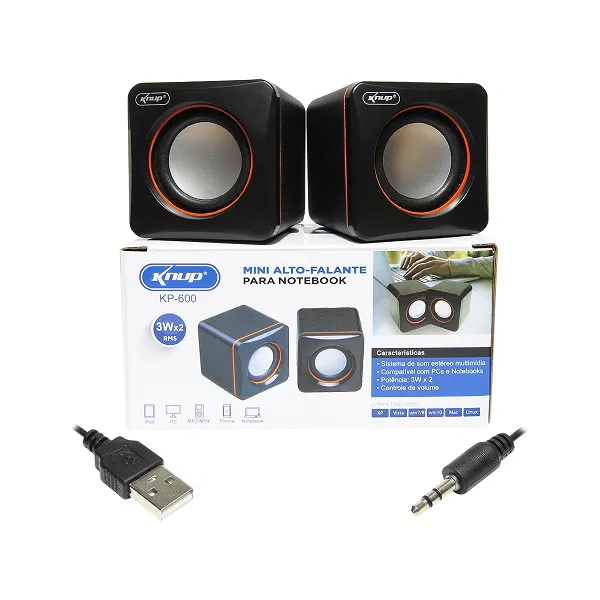 CAIXA DE SOM 2.0 KNUP 6W RMS - Imagem 3