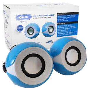 CAIXA DE SOM PARA NOTEBOOK E DESKTOP  KNUP 5W X2   RMS