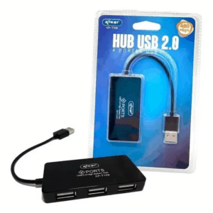 Mini Hub Usb 2.0 4 Portas Slim 480mbps Knup Preto