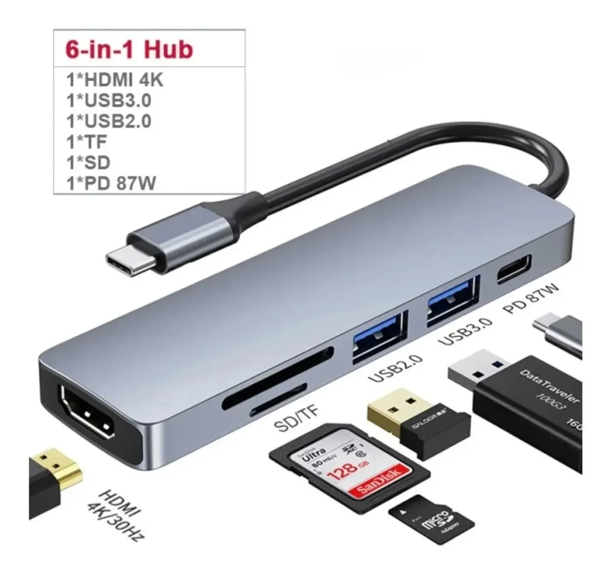 Hub Multifuncional Tipo-c Kp-ad117 Knup - Imagem 3