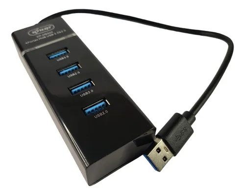 HUB USB 3,0 & 2,0 KNUP 4 PORTAS
