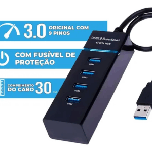 HUB USB 3.0 KAPBOM COM 4 PORTAS