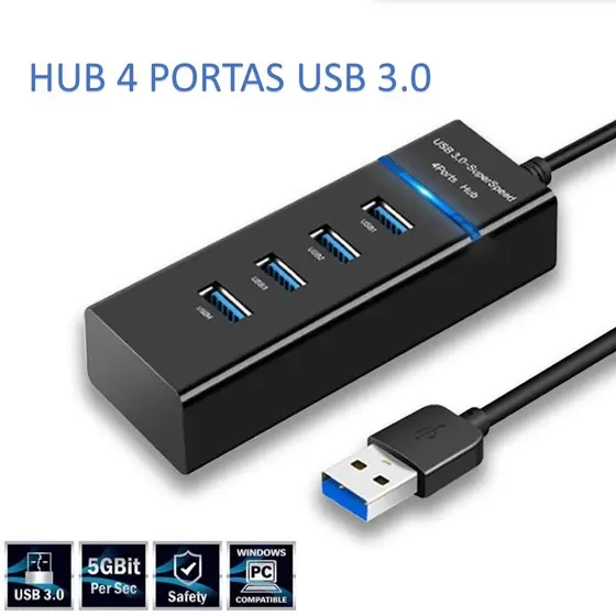 HUB USB 3.0 KAPBOM COM 4 PORTAS - Imagem 4