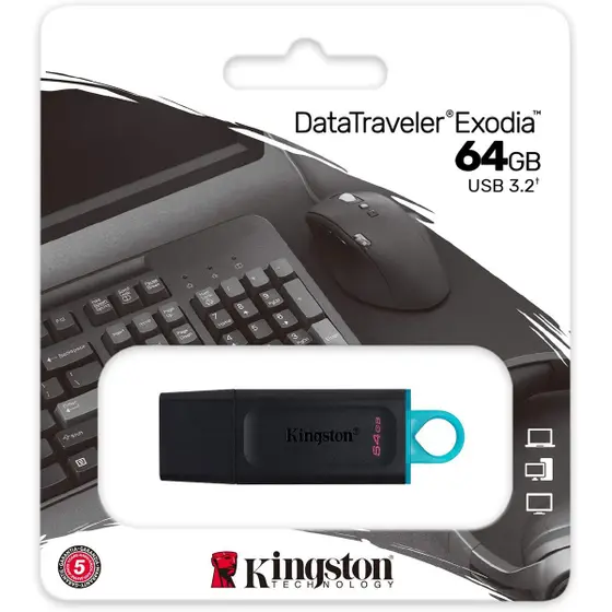 PENDRIVE 64GB KINGSTON DATATRAVELER - Imagem 3