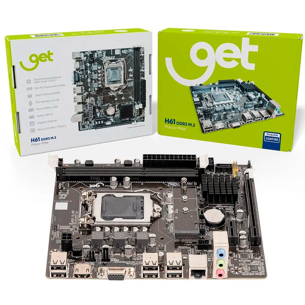 Placa-Mãe Get H61 DDR3 M2 LGA 1155