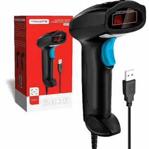 LEITORDECODIGO DE  BARRAS 1DCOM  FIO TOMATE  USB, 200 SCANES E LEITURA DE BOLETO