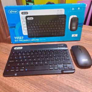Kit Teclado E Mouse Sem Fio Bluetooth Mac Android Tablet